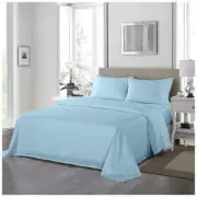 Royal Comfort 1200 Thread Count Ultrasoft Double Sheet Set Sky Blue