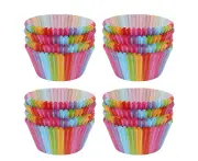 Cupcake Wrappers,100Pcs Rainbow Bright Standard Baking Cups Cupcake Liner Cupcake Paper Baking Cup Muffin Cases Cake Mold