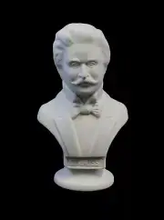 9942307 Porcelain Bust Strauss Bisque Wagner & Apel H15, 5cm