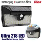 2pk 218 LED Solar Motion Sensor Lights Outdoor PIR Floodlights Garden Security