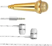 Abaodam Miniature Vocal Microphone for Voice Recording Portable Wired Easy to Use Mic for Singing Podcasting Interviewing and Live Streaming Compatible with Mobile Phones and Laptops