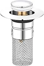 New Upgraded Sink Bounce Core Drain Strainer, Pop Up Bathroom Sink Drain Stopper, Kitchen Sink Plug, Bathtub Hair Catcher for Drain, Kitchen Gadgets Must Have 2024
