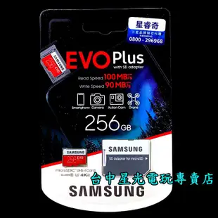 三星 公司貨【SAMSUNG】EVO PLUS 256GB 256G Switch 記憶卡 MICRO SD【台中星光】