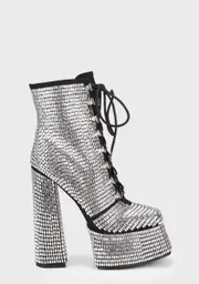 [AZALEA WANG] Rocco Platform Boots - Silver