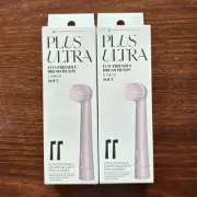 Plus Ultra Eco Friendly Brush Heads two 2-packs Soft Oral-B Compatible (4 heads)