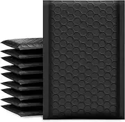 Mailer Plus #000 4x8" Poly Bubble Mailers Self Seal Black Padded Envelopes Pack of 50