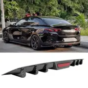 Carbon Fiber Rear Diffuser Bumper Shark Fin Extension w/Brake Light For Mazda3 6 (for: Mazda)