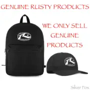RUSTY UNDONE MENS BLACK BACKPACK SCHOOL TRAVEL SPORTS BAG & SNAPBACK CAP HAT NEW