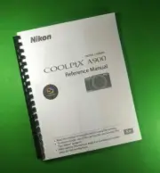 Owners Manual for Nikon A900 Coolpix Camera 208 Pages W/Clear Covers
