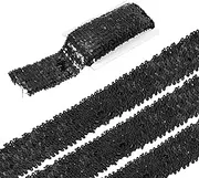 uxcell 5 Yards 3 Inch Elastic Sequins Trim Flat Sequin Strip Paillette Fabric Ribbon for Crafts DIY Fringe Sewing Costume Dress, Black