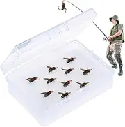 Flies for Fishing, Fly Bait, Swimbait Fishing Bait, Rubber Bait, Fly Assortment - Fake Fishing Bait Equipment, Realistic Simulation Fly Bait for Trout, Bass