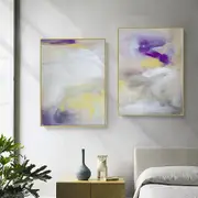 Abstract Purple 2 sets Poster Wall Art