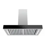 Sirius 90cm Canopy Rangehood - Black Glass
