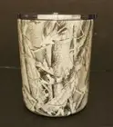 10oz tumbler lowball, in snow camo, with sliding splash proof lid