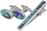 [WHIMSIMART] Tie bar Cufflinks Tie Clip Set Cuff Links&Tie Pin Bars Sets Men's Jewelry Accessory