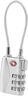 WRITWAA TSA Approved Locks Outdoor Padlock Padlocks for Outdoor Use Approved Locks with Combination Padlock Lip Gloss Kit Padlock Outdoor Approved Locks for Luggage 3 Lock Silver