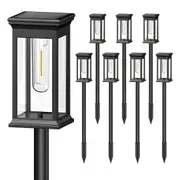 Solar Pathway Lights Outdoor,Solar Outdoor Lights,Bright Solar Garden Lights,Auto On/Off Outdoor Solar Lights (8 Pack)