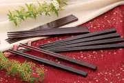 Set of 10 Pair Japanese Cypress Chopstick Natural Urushi Lacquer Made in JPN F/S