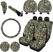Car Seat Covers Universal Fit for Cars Trunks Vans SUV Camo Camouflage, 10 Pcs