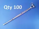 100 X TURNBUCKLE FORK SWAGE 316 MARINE GRADE STAINLESS STEEL BALUSTRADE VERANDAH