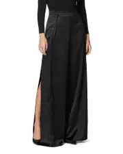 Herve Leger Icon High Waist Silk Wide Leg Pants