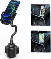 Cup Holder Phone Mount, Semi-Automatic Anti-Shake Stabilizer