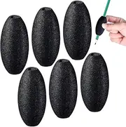 Zonon Writing Aid Trainer for Adults Foam Egg Grips Pen Cushioned Holders Writing Aid Trainer for Handwriting Drawing Preschool Supplies Right or Left Hand Use, 6 Pieces(Black)