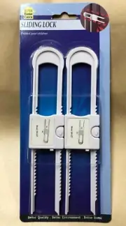 2 X PCS BABY & CHILDREN'S CUPBOARD SLIDING LOCK,KID PROOFING YOUR HOME,BABY LOCK