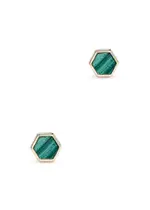 Daisy London Malachite 18kt Gold-plated Stud Earrings - Green - One Size One Size