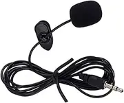 CIMAXIC Clip Microphone for Devices Black Mini Omnidirectional Pickup 3.5mm Jack for Gaming Podcasting Voice Recording