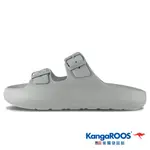 【KANGAROOS 美國袋鼠鞋】女鞋 PUFFS 泡芙柔底拖鞋 拖鞋 涼鞋 (灰-KW32258)