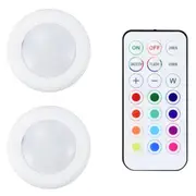 Bambu Lab Maker's Supply Remote Controlled 16-color RGBW Puck Lights (2pcs) - KC007 [B-KC007]