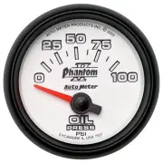Auto Meter 7527 Phantom II Oil Pressure Gauge 2 1/16" Short Sweep