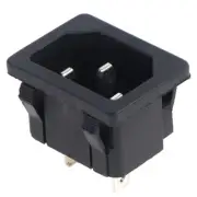 AC Socket 3 Pin 250V Rocker Switch 10A Inlet Plug Connector Socket MouG5