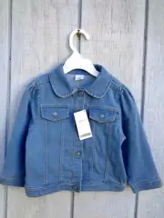 NEW GYMBOREE Denim Jacket Coat Sweater Girls Size 18 -24 M Baby Girl Jeans