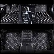 Car Mats Custom Car Floor Mats for Mitsubishi for Outlander 2000-2014 2015 2016 2017 2018 2019 2020 2021 2022 2023 Auto Carpets(Black Beige,2019-2022-2023)