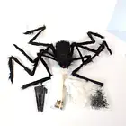 Halloween Giant Spider Web Decoration Giant Spider with Baby Spiders Outdoor Kit