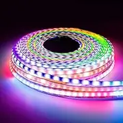 Xnbada 160LEDs/m 16.4FT WS2812B WS2812 COB LED Strip,DC5V 10mm Width Individually Addressable Dream Color Flexible Smart Light Tape for Bedroom,Kitchen,Stage,TV Backlight(No Adapter or Controller)