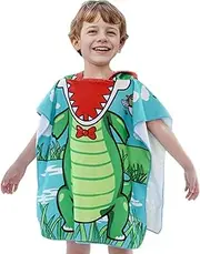 [Generic] Bath Towels, Hooded Bath Towel for Beach Poncho, Absorbent Bathrobe, Beach Towels, Dinosaur and Mermaid Design, Capu Towels