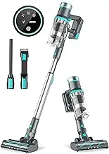 Belife Cordless Vacuum Cleaner, 38KPa/450W Stick Vacuum with 110000 RPM Brushless Motor, Up to 45mins Runtime, LED Display, 6 in 1 Lightweight Vacuum for HardFloor Carpet Car Pet Hair (Blue)