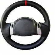 Hand-Stitched Car Steering Wheel Cover,for Mini R50 R53 R60 Coupe 01-06 Convertible 2004-2008 Red Label,Microfiber Leather Steering Wheel Protector Wrap Accessories