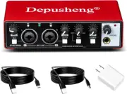 USB Audio Interface, XLR Interface with 48V Phantom Power, for Recording Music
