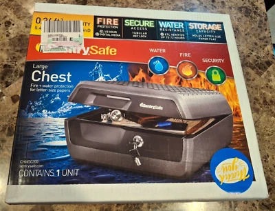 SentrySafe CHW30200 Fire-Resistant and Water-Resistant Box Safe with Tubular Key