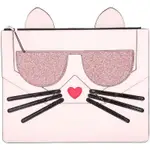 KARL LAGERFELD CHOUPETTE 貓咪造型萬用扁包(粉色)