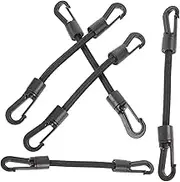 GANAZONO 5Pcs Multi Use Elastic Hook Straps Durable Outdoor Camping Accessory for Boating Hiking Tents Versatile Cord with Double Headed Design for Easy Fastening
