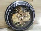 Wall clock world map mettalic 42cm(16.5'')antique vintage style office home deco