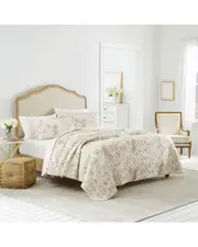 Laura Ashley Breezy Floral 3Pc Quilt Set