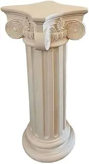 Vintage Roman Pillar Magnesium Oxide Greek Column Decorative Pedestal Stand for Wedding Home Garden(White)