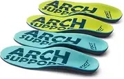 XINIFOOT 2 Pairs Arch Support Comfort Shoe Insoles Plantar Fasciitis Orthotic Shoe Inserts Running Insoles for Men and Women, Blue, L: US 8-11