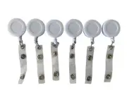 100PCS White Retractable Reel ID Badge Reel Lanyard Key Card Name Tag Holders...